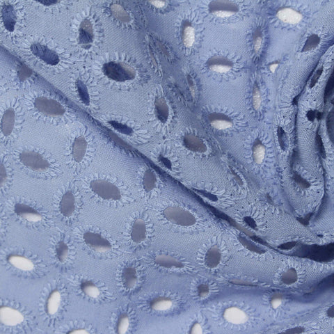 Light Blue Eyelet Knit, Cotton