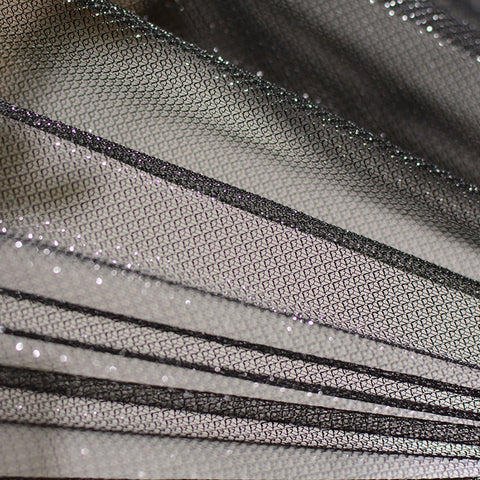 Dark Grey Geometric Knit, Polyester, 60 gsm