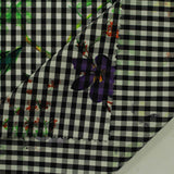 Black Floral Woven, Cotton — photo 3