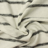 Black Horizontal-Stripe Chunky Knit, Poly-Viscose — photo 3