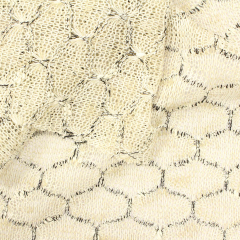 Cream Honeycomb Chunky Knit, Poly-Cotton