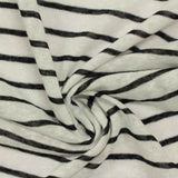Black Horizontal-Stripe Knit, Polyester — photo 3