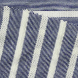 Navy Horizontal-Stripe Jersey Knit, Viscose-Poly — photo 3
