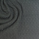 Jacquard Cotton Polyester Stretch Rib Knit Fabric, 285 gsm, 175 cm — Grey — photo 3