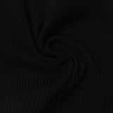 Rib Knit Fabric, 230 gsm, 120 cm — Black — photo 3