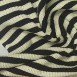 Black Stripes Rib Knit, Cotton — photo 3