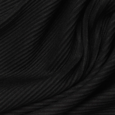 Polyester Stretch Knit Fabric, 278 gsm, 158 cm — Black