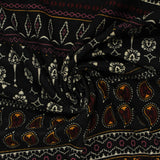 Black Paisley Milk Silk Knit, Polyester — photo 3