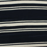 Navy Horizontal-Stripe Jersey Knit, Viscose — photo 3