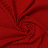 Cotton Viscose Stretch Rib Knit Fabric, 220 gsm, 132 cm — Red — photo 3