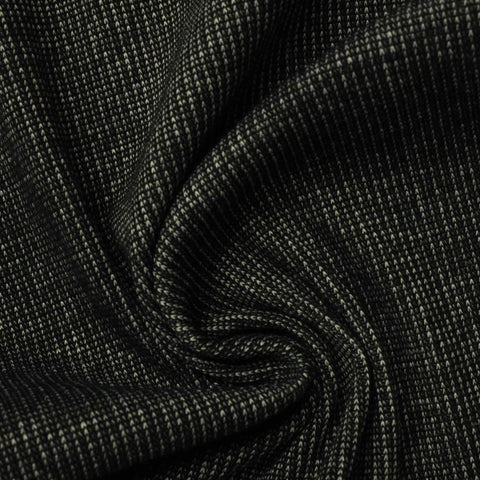 Black Chevron Rib Knit, Poly-Cotton