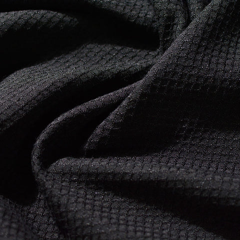 Black Tone-on-Tone Diamond Jacquard, 225 gsm