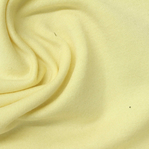 Brushed Modal Polyester Stretch French Terry Fabric, 285 gsm, 160 cm — Yellow