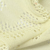 Cream Openwork-Diamond Pointelle Knit, Poly-Cotton — photo 3