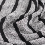 Black Horizontal-Stripe Chunky Knit, Poly-Cotton — photo 3