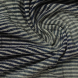 Blue Check Rib Knit, Poly-Viscose — photo 3