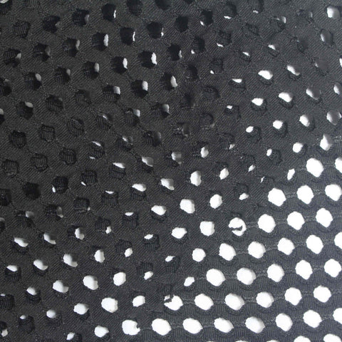 Jacquard Polyester Stretch Knit Fabric, 250 gsm, 170 cm — Black, ref EF-273211
