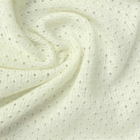 Off-White Openwork Chunky Knit, Poly-Viscose