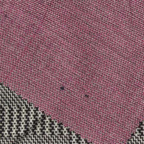 Black Houndstooth Jacquard, Poly-Viscose, 265 gsm