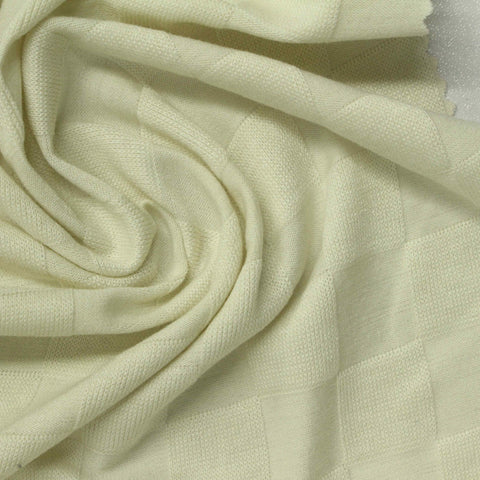 Light Beige Tone-on-Tone Pointelle Knit, Poly-Viscose