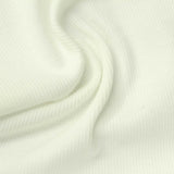 Polyester Stretch Rib Knit Fabric, 430 gsm, 130 cm — White — photo 3