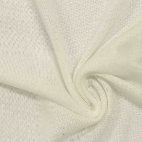 Brushed Polyester Viscose Stretch Knit Fabric, 160 gsm, 153 cm — Beige