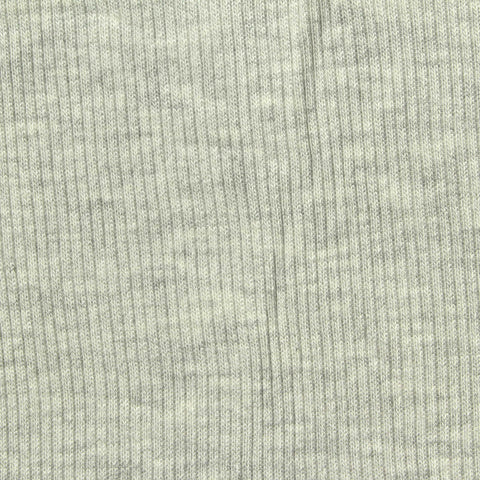 Heather Viscose Stretch Rib Knit Fabric, 190 gsm, 120 cm — Grey