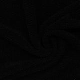 Polyester Stretch Chenille Fabric, 330 gsm, 145 cm — Black — photo 3