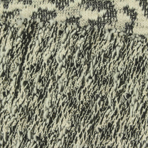 Black Abstract Chunky Knit, Viscose-Poly, 375 gsm