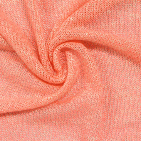 Viscose Polyester Stretch Chunky Knit Fabric, 142 gsm, 154 cm — Pink