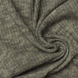 Heathered Grey Marl Rib Knit, Poly-Viscose — photo 3