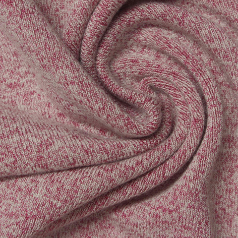 Pink Marl Chunky Knit, Viscose-Poly, 410 gsm