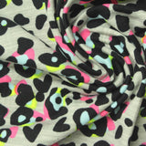 Black Leopard Milk Silk Knit, Polyester — photo 3