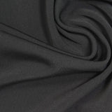 Polyester Stretch Interlock Knit Fabric, 290 gsm, 155 cm — Black — photo 3