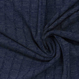 Polyester Stretch Rib Knit Fabric, 188 gsm, 155 cm — Navy — photo 3