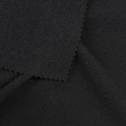 Black Textured Crepe, Polyester