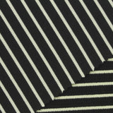 Black Horizontal-Stripe Interlock Knit, Polyester — photo 3