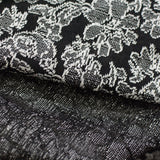 Black Floral Jacquard, Poly-Cotton — photo 3