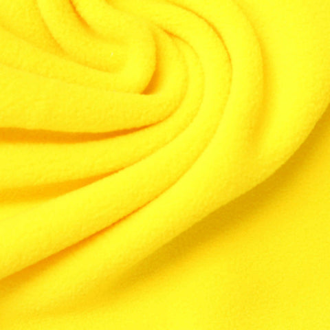100% Polyester Fleece Fabric, 260 gsm, 150 cm — Yellow