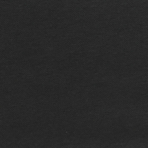 Polyester Cotton Stretch Fleece Fabric, 340 gsm, 188 cm — Black