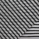 Black Horizontal-Stripe Knit, Poly-Viscose — photo 3