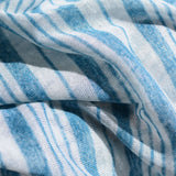 Blue Vertical-Stripe Chunky Knit, Viscose — photo 3