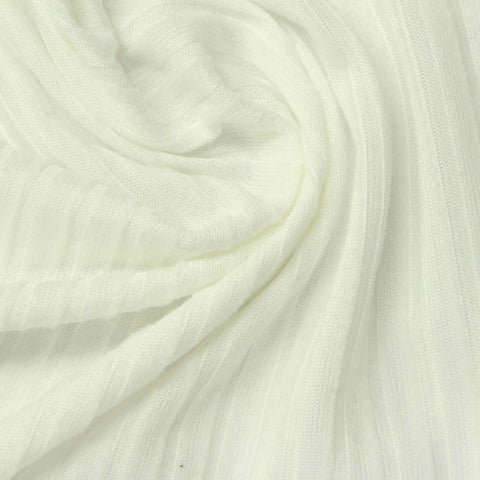 Polyester Stretch Rib Knit Fabric, 120 gsm, 160 cm — Beige