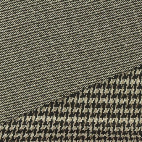 Dark Brown Fine-Houndstooth Jacquard, Polyester