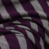 Dark Purple Stripe Chunky Knit, Poly-Viscose — photo 3