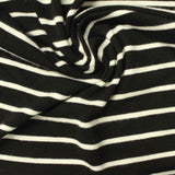 Black Horizontal-Stripe Knit, Viscose — photo 3