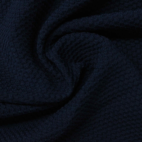 Polyester Stretch Knit Fabric, 223 gsm — Navy