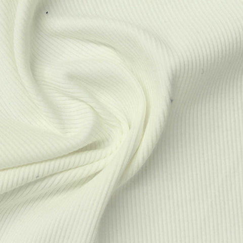 Cotton Stretch Rib Knit Fabric, 250 gsm, 120 cm — Beige