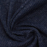 Dark Blue Marl Jersey Knit, Polyester — photo 3