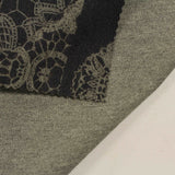 Jacquard Viscose Nylon Stretch Ponte Knit Fabric, 370 gsm — Brown — photo 3